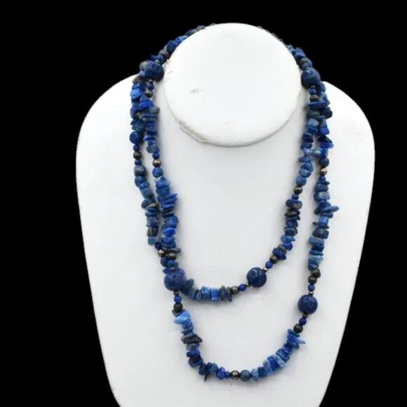 Carolyn Pollack Sterling & Lapis 38" Relios Blue - Picture 2 of 7